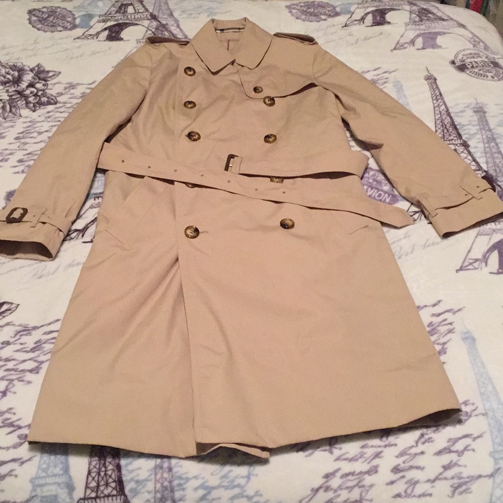 Tan/beige Burberry Trench coat for women